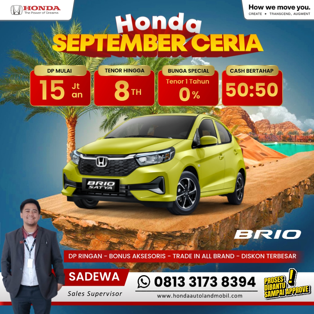 PROMO HONDA BRIO SEPTEMBER CERIA 2025 JAKARTA